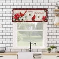 thumbnail image 4 of Christmas Kitchen Valances for Windows 60x18 Inch Kitchen Curtains Valances Rod Pocket Xmas Birds Berry Botanical Plaid Bathroom Window Valances for Window Treatment Decor, 4 of 6