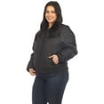 thumbnail image 2 of White Mark Women's Quilted Puffer Bomber Jacket, 2 of 7
