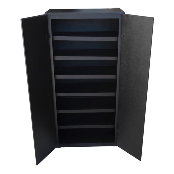 Zapatero Organizador Negro de Madera para 36 Pares o mas | Mueble Zapatera Moderno para Recámara, Closet o Entrada