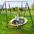 thumbnail image 4 of Hishine A frame Swing stand,heavy duty sturdy frame,large size with ground anchored ,all weather usage, 4 of 7