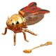thumbnail image 1 of Frascos de miel de vidrio con tapas, recipiente de miel con cuchara, dispensador de miel de vidrio, adorno de mesa en forma de animal, 1 of 6