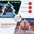 thumbnail image 2 of Gymax 8.8 FT Christmas Tree-shaped Archway w/Top Star Adjustable LED LightsZip Ties  Outdoor, 2 of 6