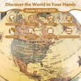 thumbnail image 2 of Resenkos 5.5" Antique Mini Rotating Globe on Wood Base - Bronze, 2 of 8