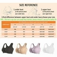 thumbnail image 5 of Front Closure Bras for Women with Nipple Cover Full Coverage Post Surgery Bra Back Support Wireless Minimizer Bra Black 38D, 5 of 5