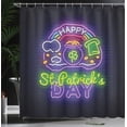 thumbnail image 3 of Ambesonne St Patrick's Day Shower Curtain, Colorful Lettering, 69"Wx70"L, Dark Purple Multicolor, 3 of 4