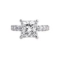 thumbnail image 2 of 6.50MM D-F VS Moissanite Engagement Ring With Diamonds (1.5 ct Moissanite Weight, 2.6 ctw dew) 4 Prongs Amazing 14K Gold, 2 of 5