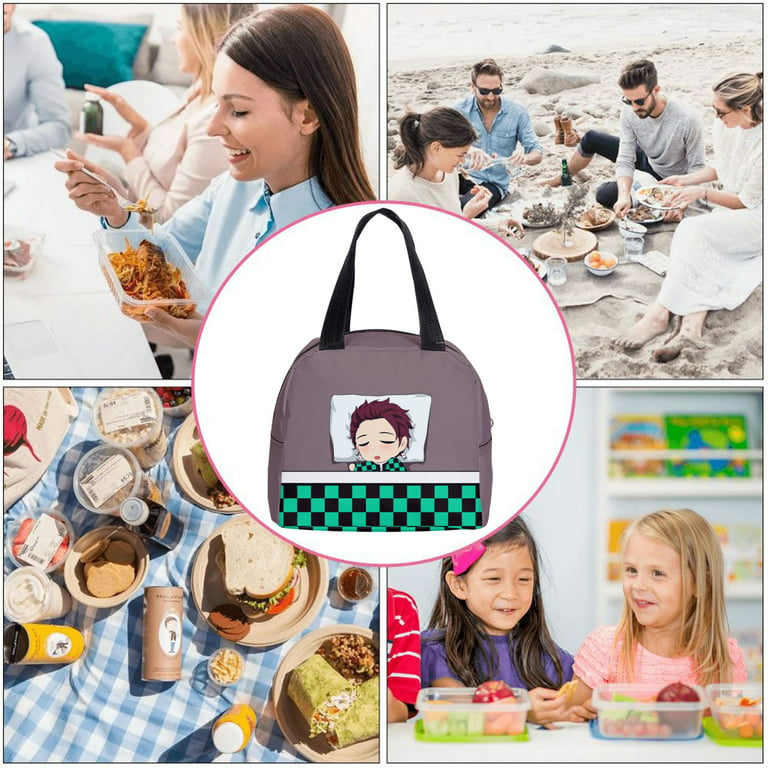Demon Slayer Anime Insulated Cooler Lunch Bag Kids Boys Girls Teens  Reusable Portable 3d Print Lunch Box Snack Tote Bags For School Picnic