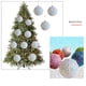 thumbnail image 5 of Bolas de adornos navideños indestructibles - Pack de 4 decoraciones colgantes de plástico para el árbol, blanco, rosa, rojo, verde azul, 5 of 6