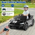 thumbnail image 2 of Costway 12V Licensed Ford Mustang Shelby GT500 Kids Ride on Car with Remote Control Black, 2 of 10
