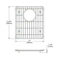 thumbnail image 2 of Elkay Stainless Steel 12" X 13-3/4" X 1-1/4" Bottom Grid Sink Mats, 2 of 2