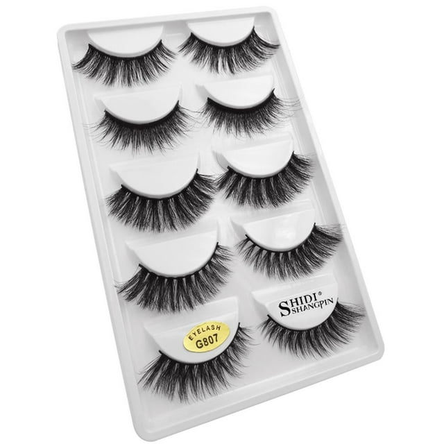 5 Pares De Estilos s Extensiones De Pestañas Postizas 3D, Tira De Pestañas Largas Transparente Para Maquillaje De Mujer Pestañas Pos Zulema Pestañas postizas naturales