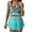 Blue, variant on Tankini Swimsuits for Women, Two Piece Bathing Suits, Crisscross Straps Flowy Tankini Top and Boyshorts Swimwear, Size 2XL, Black