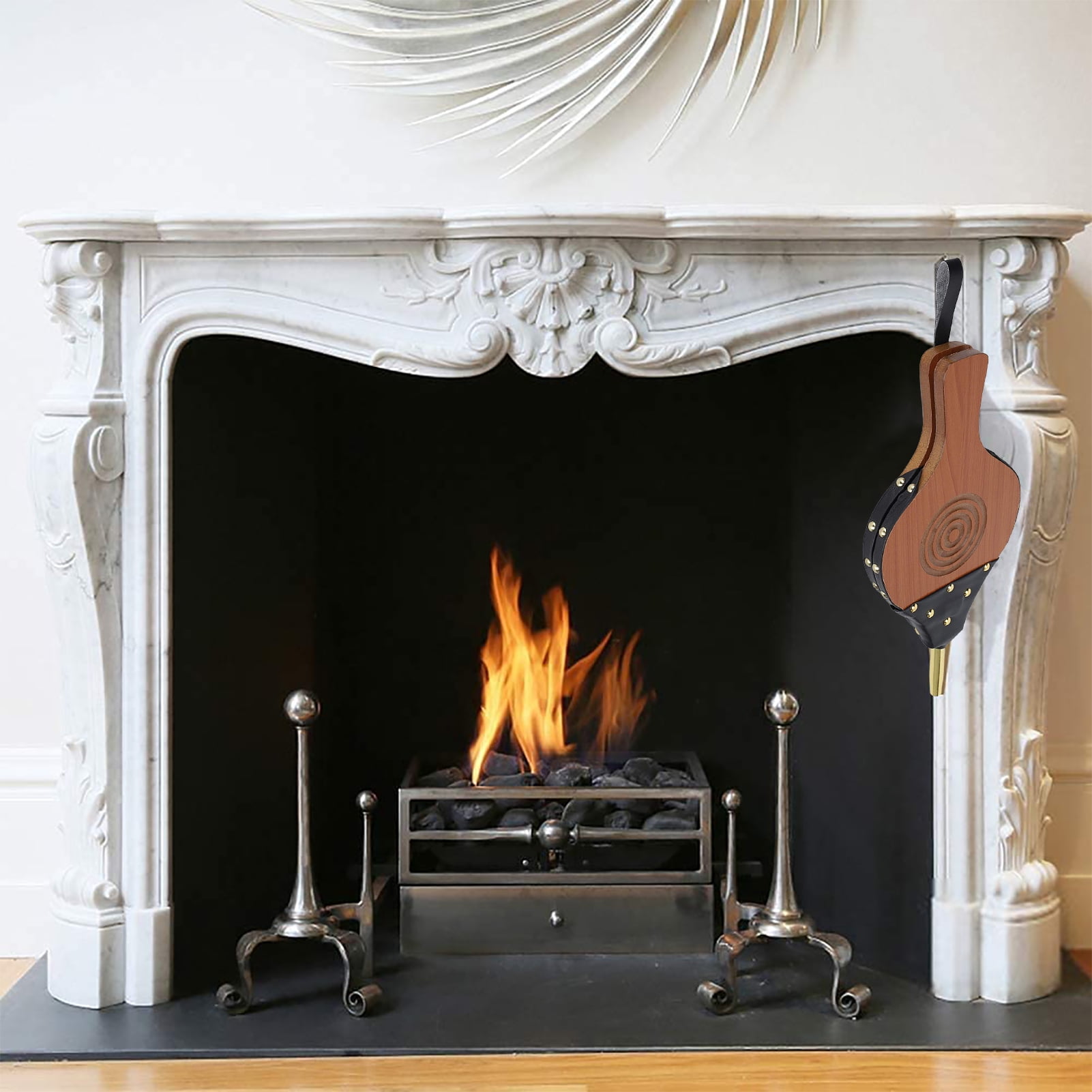 Details about   Wood Fireside Bellows Hand Bellows Pump BBQ Chimney Grill Fire Tools Blower 