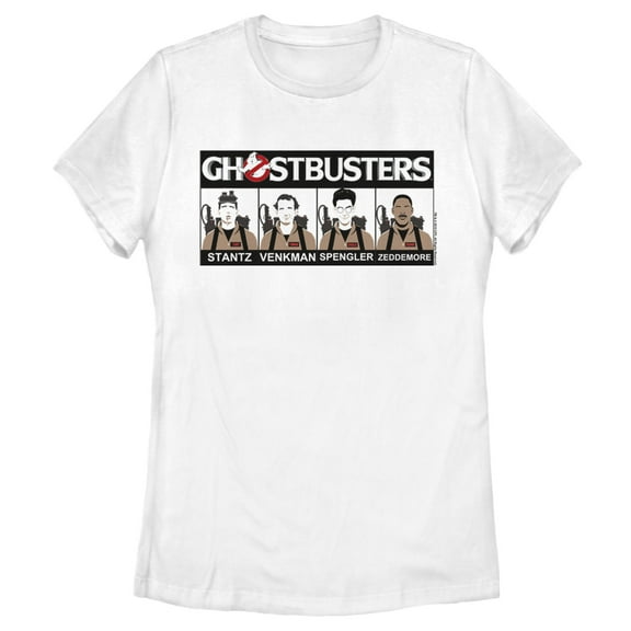Women's Ghostbusters The Team Line Up  Graphic Tee White Medium