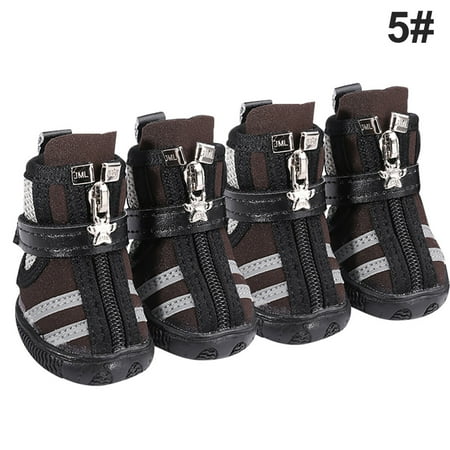 

Pet Shoes Indoor Sports Boots Mesh Breathable Classical Cotton Zipper Pet Footwear Blue 3 Yards