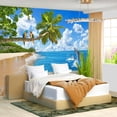 thumbnail image 3 of - Beach Mural Ocean Backgrounds Coastal Beachy Wallpaper Extra Large Wall murals for Bedroom Living Room（not Peel and, 3 of 4