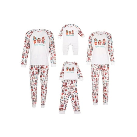 

Canrulo Christmas Family Matching Pajamas Set Magical Christmas Sleepwear Homewear for Men Women Kids Baby