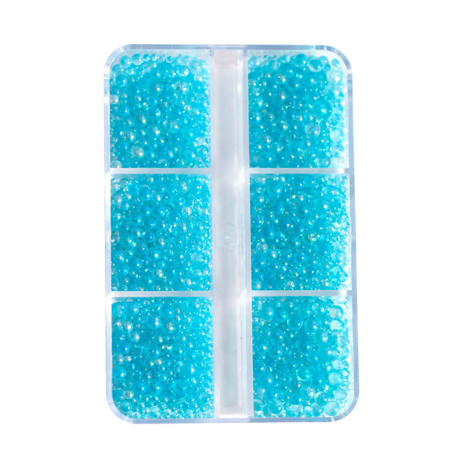 210g 0.6~3mm Glass Bubble Beads Micro Caviar Beads Iridescent