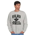 thumbnail image 3 of Real Men Build Auto Mechanic Life Men's Big & Tall Crewneck Sweatshirt Brisco Brands 4X, 3 of 5