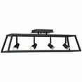 thumbnail image 2 of Pro Track Carmel 4-Head LED Ceiling Track Light Fixture Kit Spot-Light GU10 Adjustable Flat Black Modern Transitional Cage Kitchen Bathroom Living Room Dining Hallway Bedroom Decor House 30" Wide, 2 of 4