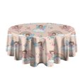 thumbnail image 5 of Light Pink Fairy Pattern Round Tablecloth 60"x60",Wrinkle Wipeable Table Cloth for Kitchen Dining Room Picnic Patio Party, 5 of 6