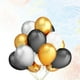 thumbnail image 5 of KAKOWELY 1 juego de globos de látex gruesos de 12 pulgadas para decoración de fiestas, bodas, cumpleaños, con cinta de 10 metros (dorado, plateado, negro y blanco)., 5 of 5