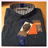 Ben Sherman Men's Long-Sleeve Stretch Woven Shirt Dark Blue Large L/Dark Blue