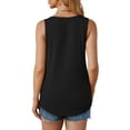 thumbnail image 5 of Fantaslook Womens Tank Tops Dressy Casual Sleeveless Blouses Crew Neck Pleated Tunic Shirts Summer Tops, 5 of 9