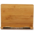 thumbnail image 3 of Bamboo Book Stand,wishacc Adjustable Book Holder Tray and Page Paper Clips-Cookbook Reading Desk Portable Sturdy Lightweight Bookstand-Textbooks Books, 3 of 9