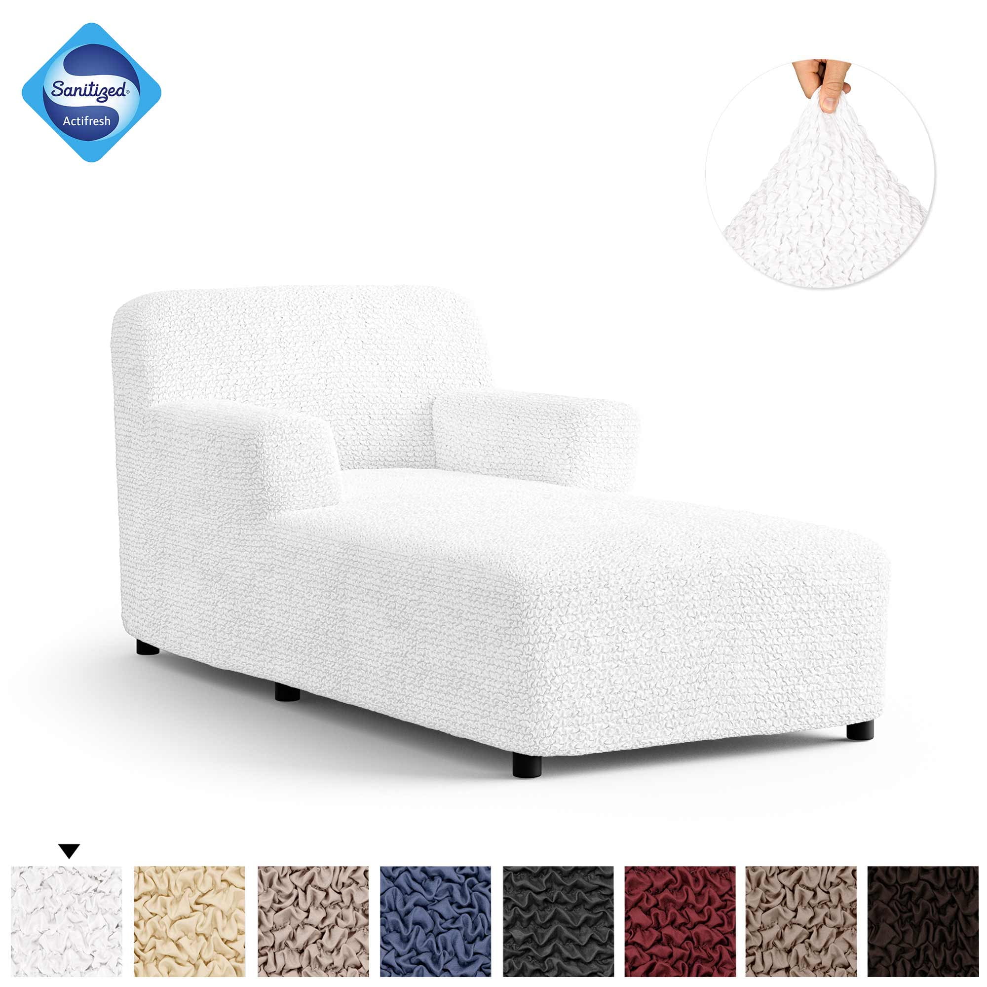 Paulato by Ga.I.Co. Stretch Chaise Lounge Cover - Microfibra Collection (White) - Walmart.com 