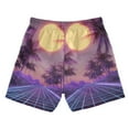 thumbnail image 7 of FORMRS Boys Swim Trunks Quick Dry Mesh Liner Boardshorts Sizes XS-XL, Night Purple Road, 7 of 7