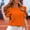 Orange, variant on Hvot&aat Womens Summer Trendy Puff Sleeve Tops Business Casual Dressy Blouses Round Neck Solid Color T-shirts