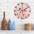 thumbnail image 3 of GZHJMY Valentine's Day Heart Wall Clock, Silent Non Ticking Battery Operated Round PVC Clock for Kitchen Office School Home Decorative, 3 of 7