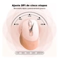 thumbnail image 4 of Mouse Inalámbrico Silencioso Ergonómico Mouse Bluetooth/2.4g Rosa pálido, 4 of 5