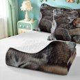 thumbnail image 4 of meiyoeat Kawaii Kitten Quilt Full,Cute Pet Animal Full Bedspread Sets,3-Piece,1 Coverlet and 2 Pillowcases, 4 of 7