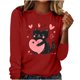 thumbnail image 3 of TaTaai Hoodies Shirts for Women Early Fall Long Sleeve Tops Vintage Graphic Outfits Tops Fashion Pullover Tees Gift, 3 of 3