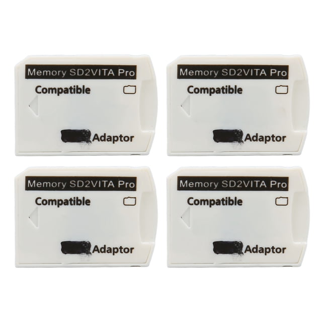 Adaptador de Tarjeta de Juego, Adaptador de Tarjeta de Memoria Portátil Abs Ligero 4pcs para Tarjeta de Juego para Tarjeta de Memoria