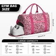 thumbnail image 5 of Leopard Womens Gym Tote Duffle Bag with Wet Pocket & Shoe Compartment, Checkered Travel Duffel Bag Overnight Weekender Hospital Tote Girls Workout Carry on Bag with Luggage Sleeve, 5 of 6