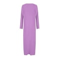 thumbnail image 5 of Drses‌‌ ‌‌‌‌‌‌‌‌‌‌‌‌‌‌‌‌‌‌‌‌‌Women's Long Sleeve Maxi Dress - Loose A-Line Fit & Flare for Lounge, Travel & Casual Wear, 5 of 6