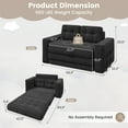 thumbnail image 2 of Erinnyees 2-in-1 Sleeper Sofa, No Assembly Corduroy Loveseat, Converts to Bed with Deep Seat & 2 Included Pillows, 2 of 9