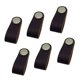 thumbnail image 5 of 6pcs Gabinete asas de cuero hecho a mano de la manija Dresser cajón Perillas tiradores de las puertas de la cocina tirones Perilla Negro, 5 of 6
