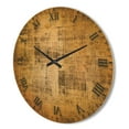 thumbnail image 3 of Designart 'Antique Golden Parchment ' Rustic Wood Wall Clock, 3 of 5