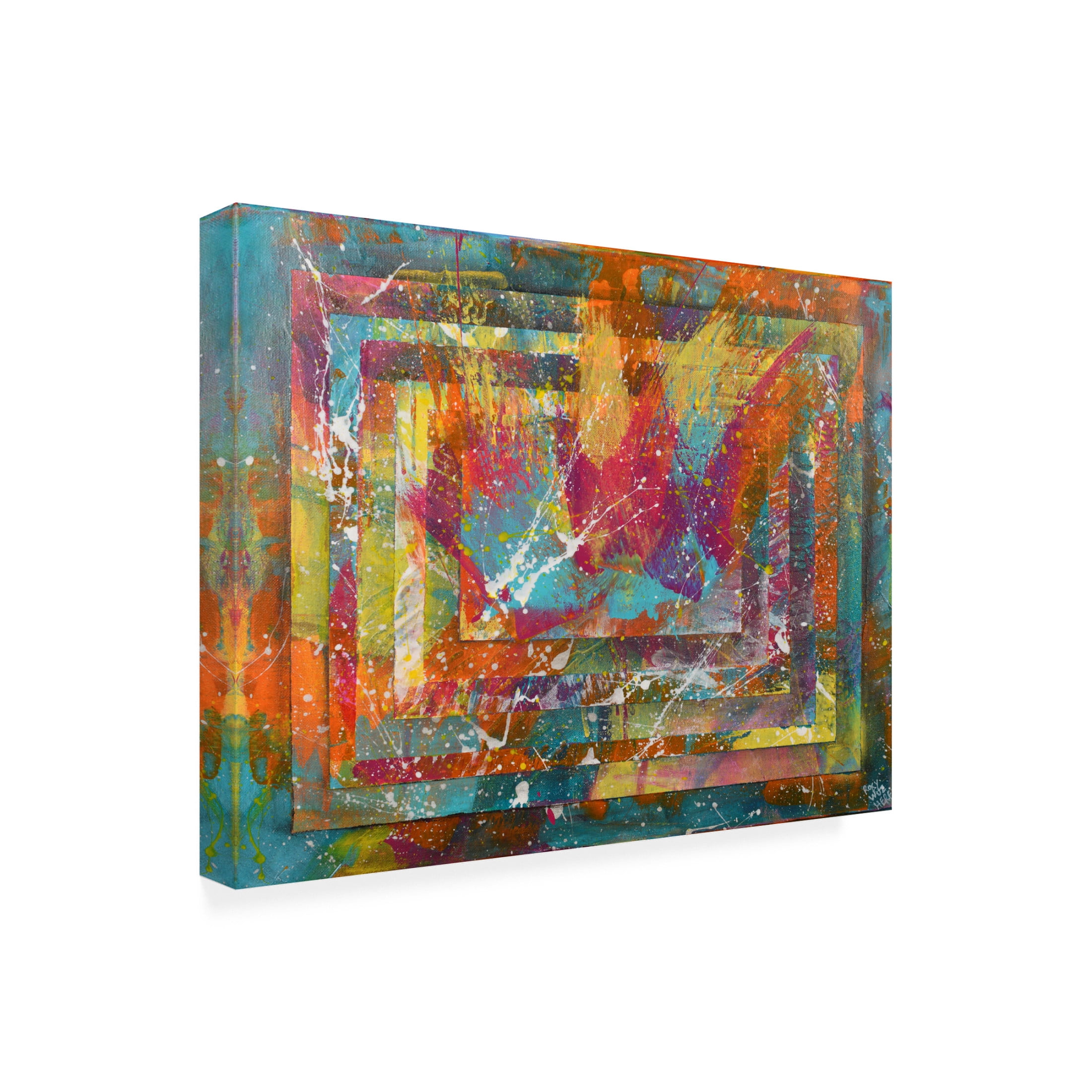 Canvas Wall Art - Roxy Wuz Here 'Untitled No 1' Wall Art for Living Room, Bedroom, or Office Décor by Trademark Fine Art - 19 x 14 Inches