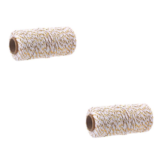 Ounissouiy Cuerda de algodón de 100 metros y 2mm para panaderos, cuerda de algodón para decoración del hogar, regalo de Navidad hecho a mano, embalaje No.17 2piezas Ounissouiy CBP144128