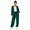 Green, variant on Women's 2-Piece Velour Tracksuit Set, Cropped Zip Jacket, Wide-Leg Lounge Pants