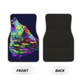 thumbnail image 2 of Fuzoiu Howling Wolf Print Carpet Floor Mats for Car,Car Foot Mat Set,Universal Fit 4 Piece Mat Pad Set,Fits Most Cars Trucks Vans Sedans SUV Auto Carpet Mat Se, 2 of 7