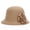 Light Tan, variant on Ayyufe Women Retro Flower Bowler Hat Solid Color Cap for Party Prom Cocktail Travel