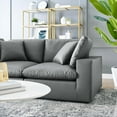 thumbnail image 4 of Modway Commix Down Filled Overstuffed Vegan Leather Loveseat in Gray, 4 of 9