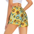 thumbnail image 3 of Goofa Farmhouse Sunflower Printed Women 2 in 1 Running Shorts,Quick Dry Athletic Workout Shorts,High Waisted Athletic Shorts with Liner Pockets-Small, 3 of 9