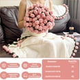 thumbnail image 6 of ROSEKIND 63'' Rose Flower Bouquet Blanket, Soft and Lightweight Knitted Throw Blankets, 6 of 7